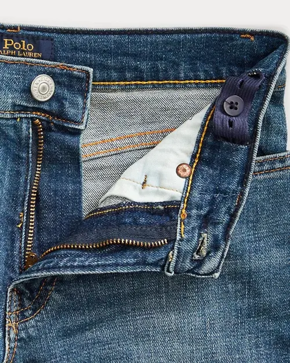 Узкие джинсы для мальчиков с эффектом потертости и стрейчем Ralph Lauren