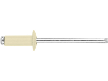 Заклепка вытяжная 3.2х8 мм алюминий/сталь, RAL 1015 (250 шт в пласт. конт.) STARFIX