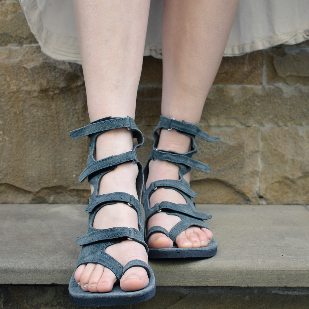 Сандалии "Гладиаторы" (графит)