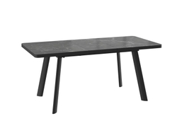 Стол LEON LUX RADIAL-140, раздвижной 140(180)х85, STONE BLACK ST CER/ЧЕРНЫЙ, (2 упак.)