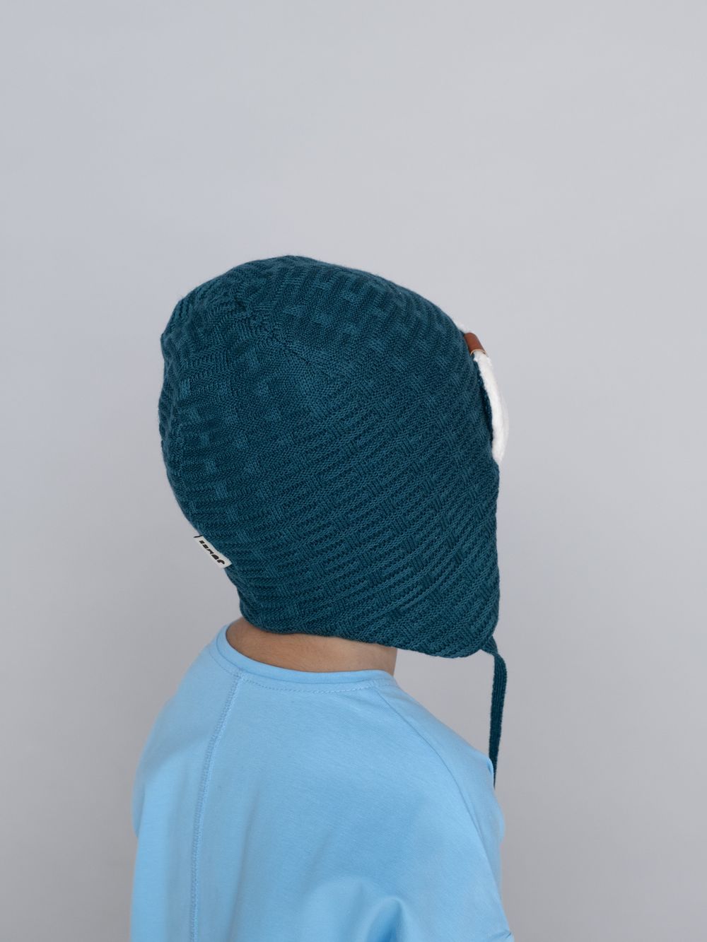 Шапка зимняя вязаная (Морская волна) ТОКИ