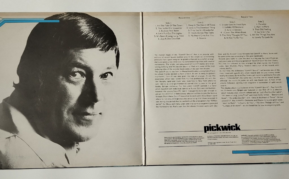 Винтажная виниловая пластинка LP The Ray Conniff Collection Рэй Коннифф (UK 1976)