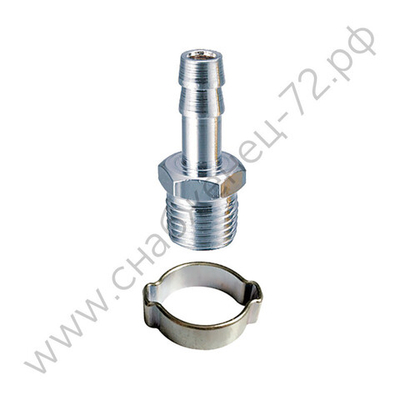 FUBAG Переходник 1/4 дюйма M  на елочку 6мм с обжимным кольцом 9Х11мм