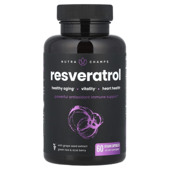 Nutra Champs Resveratrol 600 mg 60 veg caps , Ресвератрол