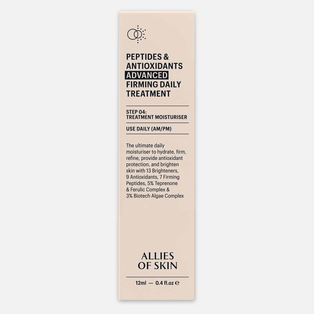 ALLIES OF SKIN Peptides & Antioxidants Advanced Firming Daily Treatment Усиленный укрепляющий пептидный крем с антиоксидантами, 12 мл
