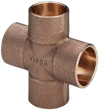 Viega крестовина бронзовая 15 мм (94180 фитинги под пайку)