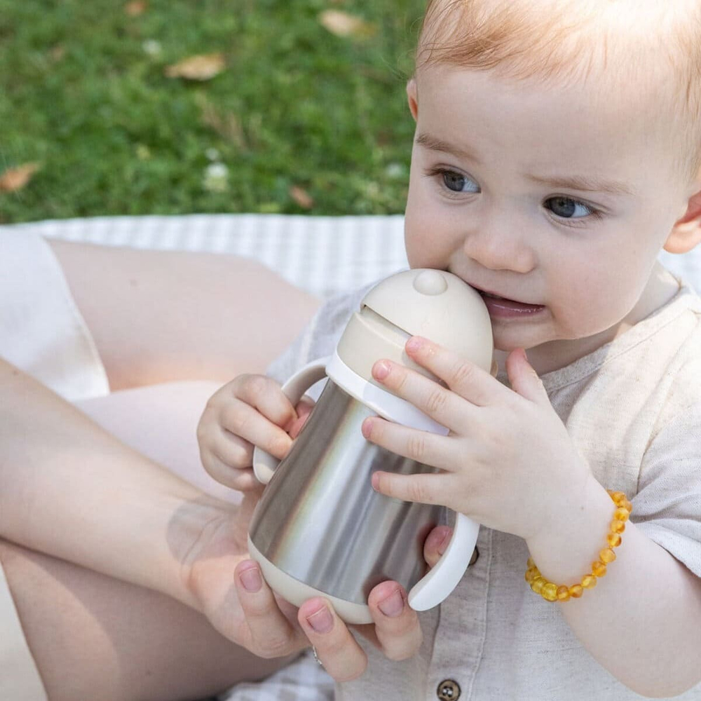 Поильник термос с трубочкой BEABA 250 мл бежевый