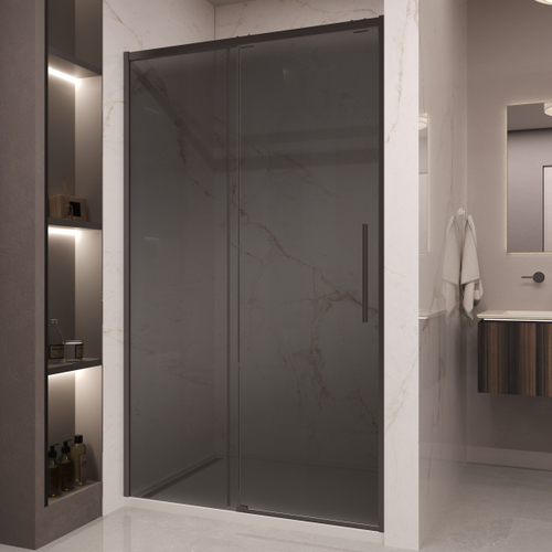 Душевая дверь Stella VDS-1ST120CGB, 1200, черный, стекло тонированное