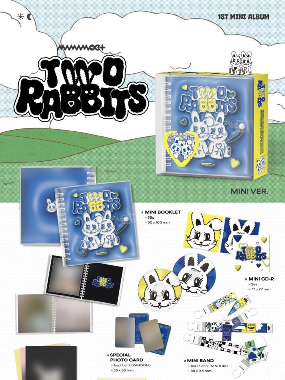 Альбом MAMAMOO+ - TWO RABBITS 1st Mini Album MINI Version
