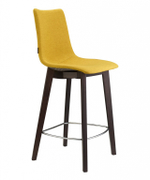 Стул барный с обивкой Scab Design Natural Zebra Pop, венге, желтый