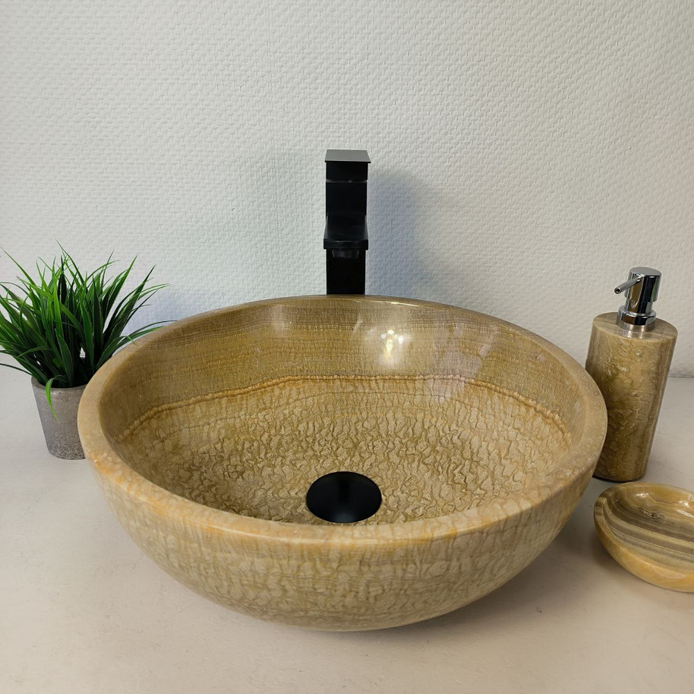 Раковина из оникса Bowl Sunset BO-66084 40*40*15 из натурального камня