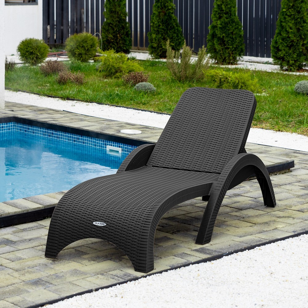 Шезлонг RATTAN Цвет: Антрацит