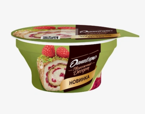 Творожный десерт Даниссимо фисташково-малиновый десерт, 110 г