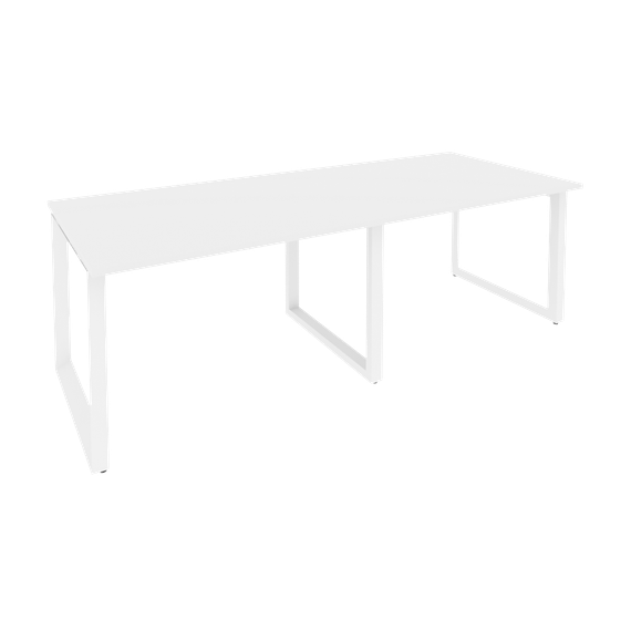 Onix Стол переговорный O.MO-PRG-2.2 Белый Бриллиант/Металл Белый 2360*980*750