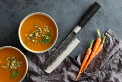 Нож кухонный Накири 16.8см, гвоздичное масло и салфетка Samura Blacksmith SBL-0043C/K