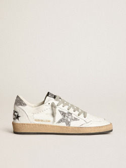 Ball Star in nappa with white star and glitter heel tab