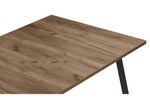 Стол деревянный Woodville Кортни 117 (157) x 77 дуб крафт табачный, черный матовый, ножки черные