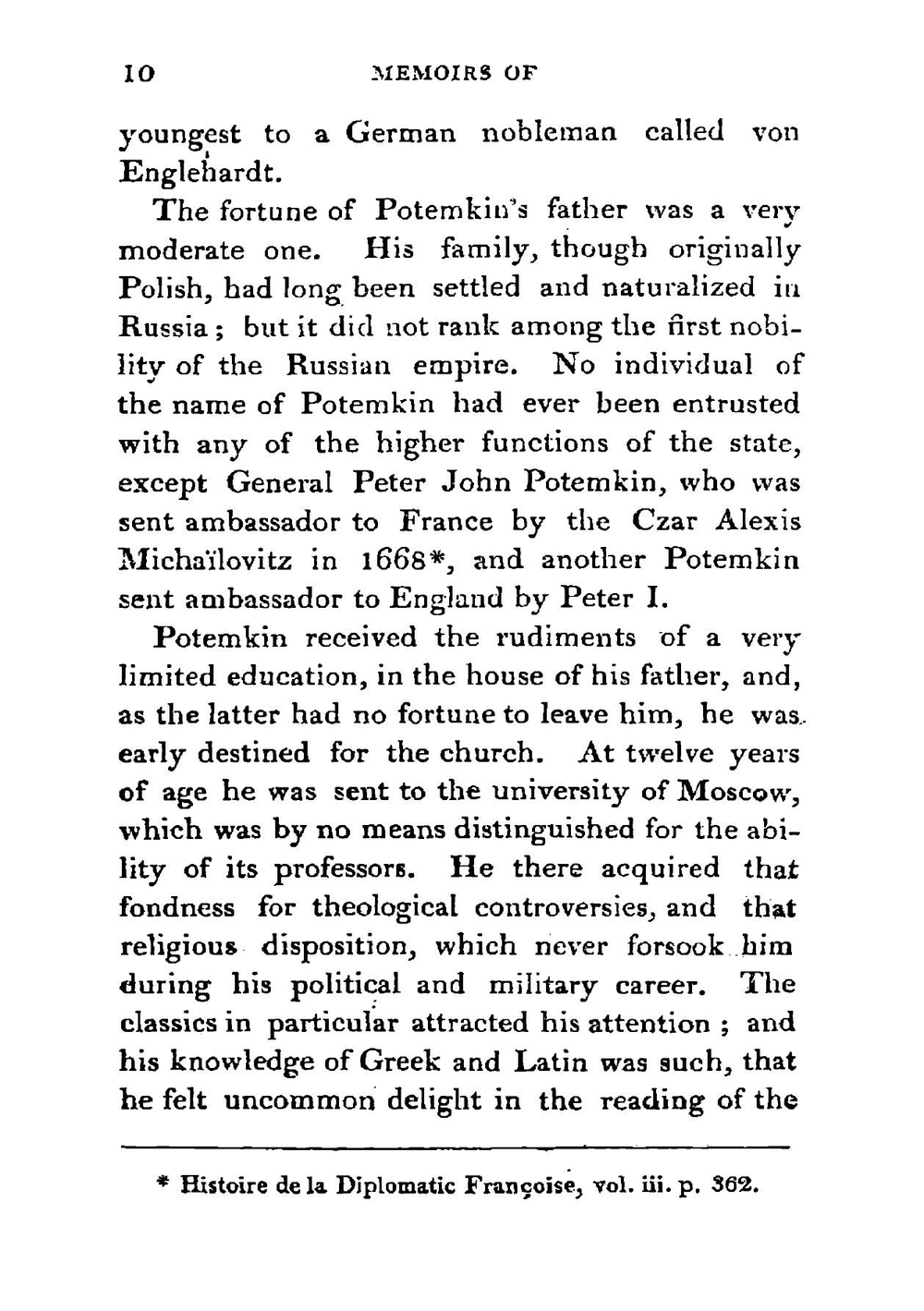 Memoirs of prince Potemkin | G.A. Potemkin