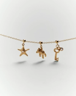 Подвеска-шарм Key серебро 925 пробы покрытое золотом