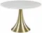 Стол Oria Ø120 см, белый мрамор на золотой ножке