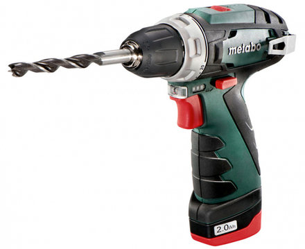 Аккумуляторная дрель-шуруповерт Metabo PowerMaxx BS 2020 Basic, 12 В, 2.0 А·ч х2, коробка 600984000