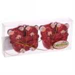 Елочные игрушки «Мишутки» 5*6 см (набор 2 шт), Красный