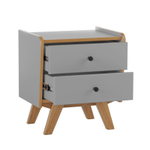 Тумба прикроватная «Винтаж» серый лак 7042/браун
