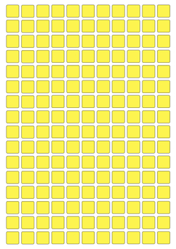 Виниловые наклейки для маркировки Policomprint М14, 10х10 мм. 176 шт.