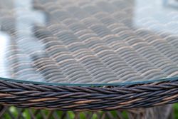 "Доппио" обеденная группа плетеная, цвет коричневый