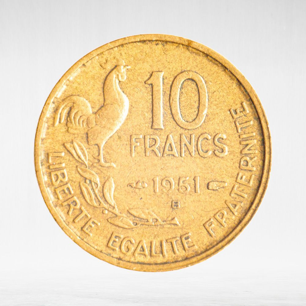France, 10 Francs 1951 - Guiraud, B, VF