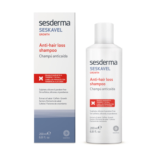 Sesderma SESKAVEL Growth Anti-Hair Loss Shampoo - Шампунь от выпадения волос и для их роста, 200 мл