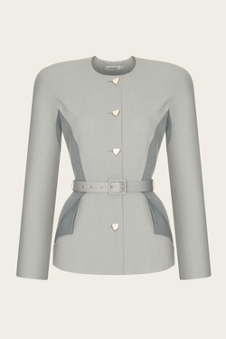 Серый приталенный жакет "Симона 2"