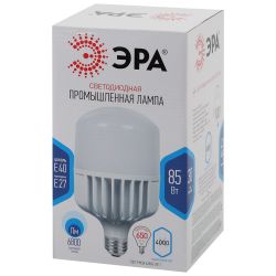 Лампа светодиодная ЭРА STD LED POWER T140-85W-4000-E27/E40 Е27 /Е40 85 Вт колокол нейтральный белый свет