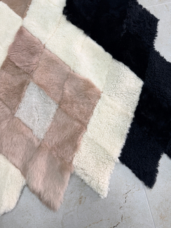 Покрывало меховое ковер из шкуры овчины