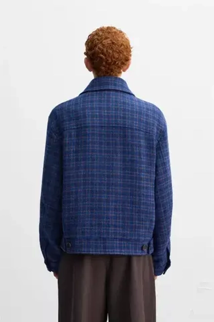 ZARA Х HARRY LAMBERT КУРТКА В КЛЕТКУ, СИНИЙ