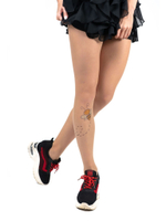 Колготки с принтом в виде летящей пчелки (Размер: S-M-L) (Цвет: бежевый)