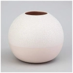 Ваза коллекция жемчужина 18*18*16см цвет пудровый