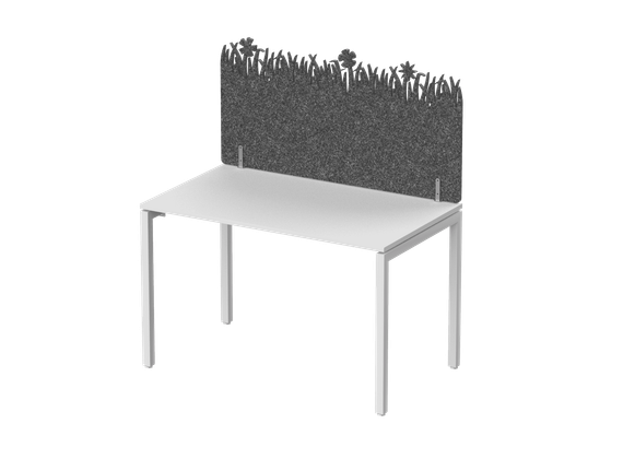 Экран фронтальный / боковой, с декором &quot;Зеленая поляна&quot;, без фурнитуры 100х1,2х60