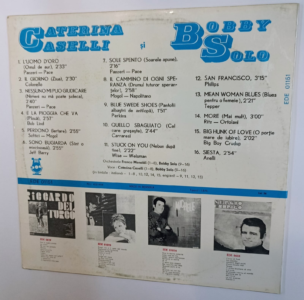Caterina Caselli , Bobby Solo (Romania)