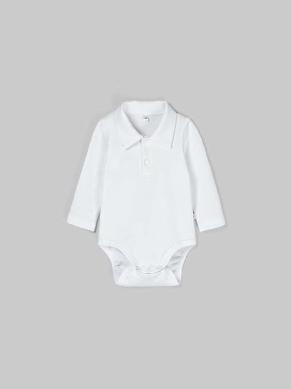 Боди с воротником поло 