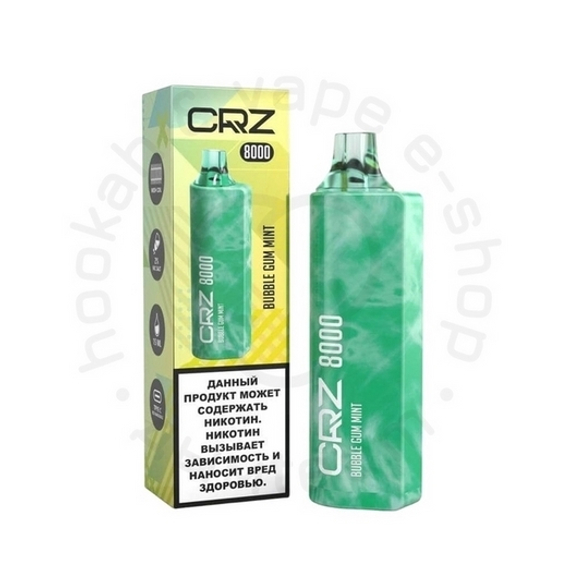 Одноразовая ЭС CRZ 8 000 &quot;Жвачка с мятой&quot; (Bubble gum mint) (М)