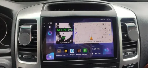 Магнитола для Toyota Land Cruiser Prado 120, Lexus GX470 (экран климата внизу) - Teyes CC3 Android 10, ТОП процессор, 4/32 Гб, CarPlay, SIM-слот