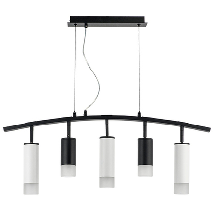 LR7353728631 Люстра RULLO 5х50W GU10 ЧЕРНЫЙ/БЕЛЫЙ (571735+214437-2+214486-3+202431-5)