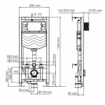 Инсталляция для унитаза WasserKraft Aller 10 10TLT.010.ME.MB02 с черной матовой кнопкой