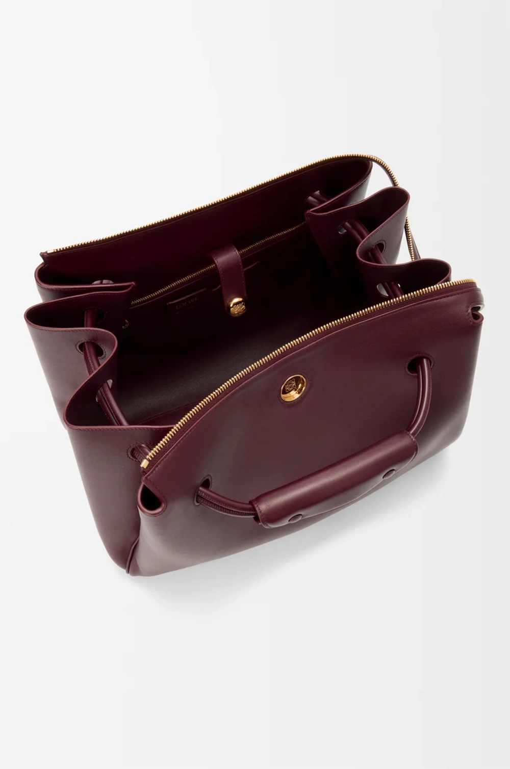Loewe Большая сумка Madrid из мягкой телячьей кожи, бургунди