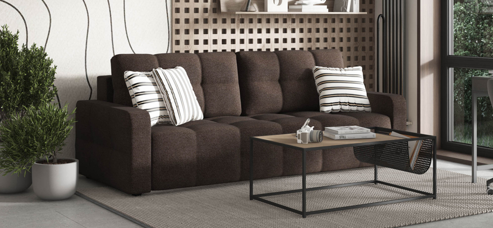 Диван Денди рогожка Malmo шоколад