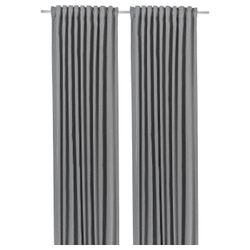 IKEA BLÅHUVA  (ИКЕА БЛÅХУВА)  -  Шторы, 1 пара, светло-серые, 145x300 см