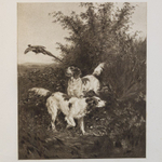 Старинная гравюра «Охота»