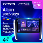 Teyes CC3 2K 9"для Toyota Allion 2007-2020 (прав)