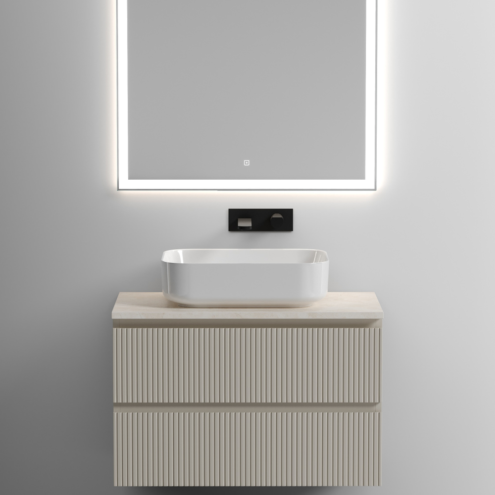 Sancos Столешница для ванной комнаты 800х460 без отверстия под смеситель, цвет kreman, артикул TT80A2